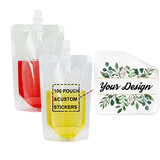Muka 100 PCS Personalized Spout Pouch Bags and 100 Custom Sitckers 3