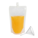 Muka 50 PCS Clear Spouted Stand Up Pouch, Clear Drink Bags w/funnel