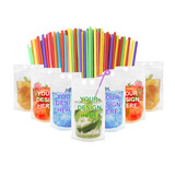 Custom Juice Pouches, Personalized Adult Juice Pouch, DIY Beverage Pouch 8 oz to 20 oz, One Color Printing