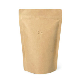 50 PCS Reusable Kraft Coffee Bags with Zip lock High Barrier Natural Kraft Paper Stand up Zipper Coffee Pouch Bag with One Way Degassing