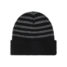 TOPTIE Knitted Beanie Hat Warm Thick Stripe Colorblock Acrylic Winter Cap for Men and Women