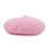 Opromo Classic French Wool Beret Womens Basque Beanie hat,Pink Beret