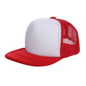 TOPTIE 2 Tone Flat Bill Mesh Trucker Cap Snapback for Kids Adult, Adjustable Hip-hop Trucker Hat Mens Snapback