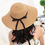 Opromo Women's Foldable Floppy Large Wide Brim Straw Hats Floppy Sun Beach Cap