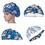 TOPTIE Bouffant Working Caps with Buttons and Sweatband Adjustable Cotton Working Hats for Women Men