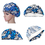 TOPTIE 4 Pieces Adjustable Bouffant Cap with Sweatband Cotton Scrub Cap Printing Working Cap for Women Men, One Size Fits All