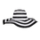 Opromo Women's Beach Sun Hat Foldable Roll Up Floppy Big Brim Striped Straw Hat