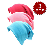 Opromo 3 Pack Unisex Soft Cotton Beanie Sleep Cap Chemo Hat for Hair loss, Cancer