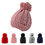 Opromo Women's Winter Warm Knitted Beanie Cap with Pom Pom Cable Knit Skull Hat