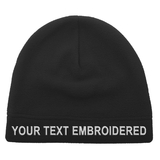 TOPTIE Custom Personalized Text Embroidery Men's Fleece Hat Lightweight Soft Warm Winter Beanie Skull Cap