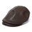 Opromo Mens Vintage PU Leather Newsboy Cap Flat Cap for Outdoor Walking Driving