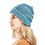 TOPTIE Mom & Girl Ponytail Messy Bun Beanie Chunky Stretch Cable Knit Ribbed Hat
