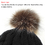 Opromo 2PCS Parent-Child Hat, Mother Baby Daughter/Son Winter Warm Knit Beanie Ski Cap with Pom Pom