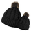 Opromo 2PCS Parent-Child Hat, Mother Baby Daughter/Son Winter Warm Knit Beanie Ski Cap with Pom Pom