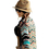 Opromo Summer Parent-Child Rainbow Stripe Straw Hat Girls Foldable Beach Sun Hat