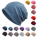 TOPTIE Unisex 2 in 1 Double Layer Cotton Slouchy Beanie Skull Cap Chemo Scarf Hat