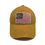 Opromo Vintage Washed Cotton High Ponytail Baseball Cap Flag Embroidered Ponycap