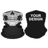 TOPTIE Personalized Custom Cycling Motorcycle Tube Face Cover Seamless Skull Neck Gaiter