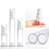 Muka Transparent Airless Lotion Pump Dispenser for Essential Oils, Body Lotion(5ml/0.17oz,10ml/0.33oz,15ml/0.5oz )