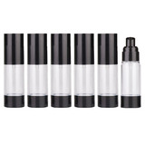 Muka 6 Packs 1oz./30ml,1.7oz./50ml Travel Airless Pump Bottle Cosmetic, Foundation Dispenser
