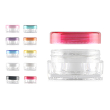 12 PCS Muka Low-profile design Mini Lip Balm Sample Container, Travel Cosmetic Jars for Cream, Nail Art Products ( 3g, 5g ), BPA Free