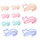 Muka 100 PCS Cat Shaped Clips, Vinyl Coated Paperclips Cute Office Supplies 1 3/4"L x 1 1/4"W
