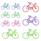 Muka 100 PCS Bicycle Shaped Paper Clips, Cute Paper Clips Decorative Paper Clips 2 1/2