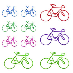 100 PCS Blank Bicycle Shaped Paper Clips,2 1/2"L x 1 5/8"W