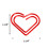 Muka 100 PCS Red Heart Shaped Clips, 1 1/8"L x 1 1/4"W