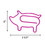 Muka 100 PCS Piggy Paper Clips, Animal Shaped Paper Clips Cute Paper Clips for Office Supplies, 1 1/2"L x 1"W