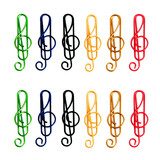 Muka 100 PCS Lyric Shaped Paper Clips Music Notes, Cute Paper Clips 1 1/2