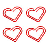 Muka 100 PCS Red Heart Shaped Paper Clips, 1 1/8