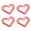 Muka 100 PCS Red Heart Shaped Paper Clips, 1 1/8"L x 1 1/4"W