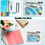 Muka 6PCS Mesh Zipper Pouches Transparent Document Folders Travel Bags for Office Student Supplies, Black/SA6
