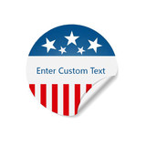 Custom Campaign Stickers, Political Labels, 2" Dia, Full Color Printing