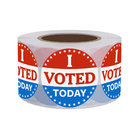Muka I Voted Today Labels, 2" Dia, 500PCS per Roll - Great for Election Day