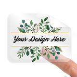 100 PCS Custom Labels Personalized Labels, Waterproof PVC Rectangle Labels for Business Logo, Full Color Printing