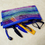 MUKA 6 PCS Rainbow Striped Zipper Pouch Waterproof Storage Bags Pencil Case for Travel Cosmetic Toiletry Puzzle Organizing