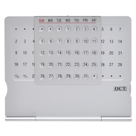 Officeship Mini Metal Perpetual Calendar, 4 1/8" W x 3 1/2" H