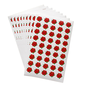 (Price/1 pack) 3/5" Flowers Shape Stickers, 450 PCS/pack