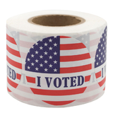 Muka I Voted Labels, 2" Dia, 500PCS per Roll, Apparel Safe Adhesive Stickers -Great for Election Day, Price/Roll