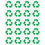 Muka 288 PCS 0.6" Dia Green Recycle Stickers Disposal/ Trash Labels