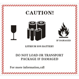 Officeship 160 PCS Caution Lithium Ion Battery Transport Warning Labels, 2.2 