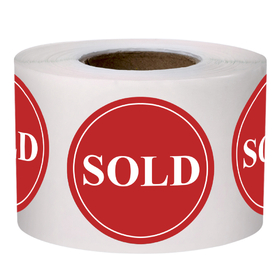 Officeship 500 PCS 1.5" Dia Sold Label Stickers
