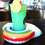 6 PCS Inflatable Rainbow Drink Holders, Inflatable Pool Floats, Inflatable Pool Party Drink Floats