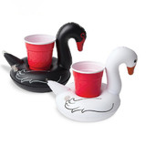 6 PCS Inflatable Swan Drink Holders, Inflatable Pool Floats, Inflatable Pool Party Drink Floats