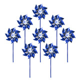 Muka 100 PCS Blue Mylar Pinwheel 12