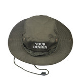 TOPTIE Custom Boonie Bucket Sun Hat Summer Outdoor Fishing Sun Cap with Chin Strap & Snap Up Sides