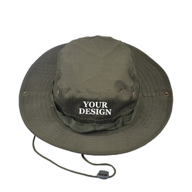TOPTIE Custom Boonie Bucket Sun Hat Summer Outdoor Fishing Sun Cap with Chin Strap & Snap Up Sides