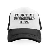 TOPTIE Custom Embroidery Adult 5 Panel Foam Trucker Hat Snapback,Personalized Embroidered Mesh Trucker Cap